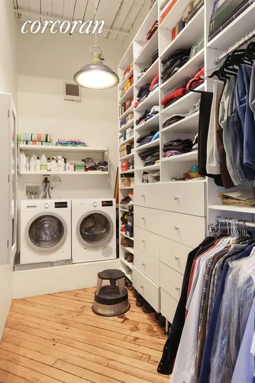 New York City Real Estate | View 31 Washington Street, 5 | Walk-in Closet with Washer/Dryer | View 10