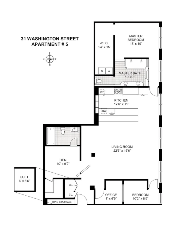 31 Washington Street, 5 | floorplan | View 12