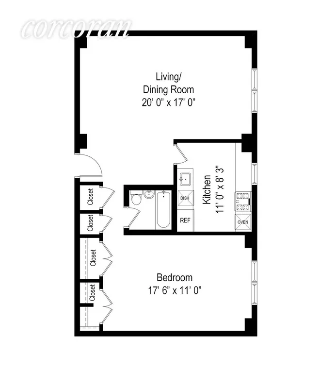 New York City Real Estate | View 5550 Fieldston Road, 3I | Floor Plan | View 9
