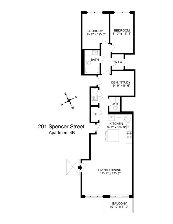 201 Spencer Street, 4-B | floorplan | View 6