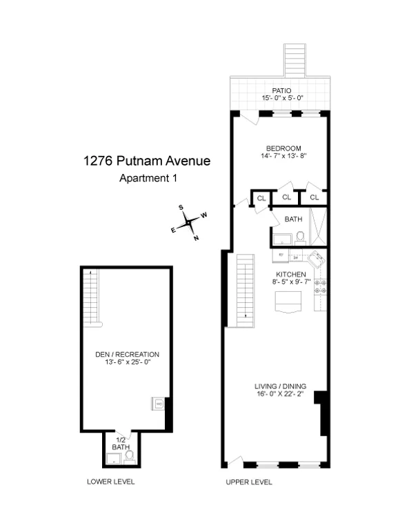 1276 Putnam Avenue, 1 | floorplan | View 7