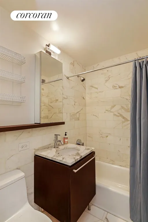 New York City Real Estate | View 100 West 93rd Street, 23A | Renovated marble bathroom | View 5