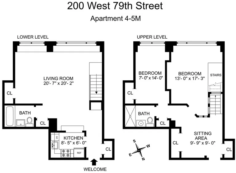 200 West 79th Street, 4-5M | floorplan | View 9