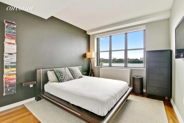 New York City Real Estate | View 58 Metropolitan Avenue, 6F | Master Bedroom with Manhattan Views | View 3