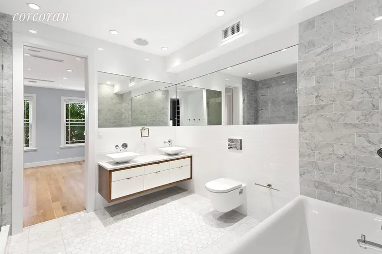 New York City Real Estate | View 162 Herkimer Street, 2 | Luxurious master bathroom with tub and shower! | View 6