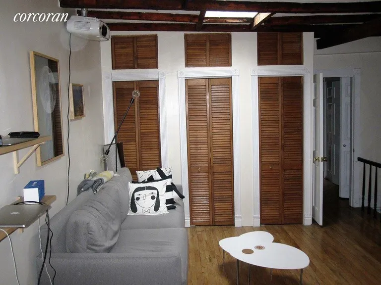 New York City Real Estate | View 208 Wyckoff Street, 2 | Living Room with loads of storage | View 2
