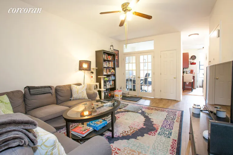 New York City Real Estate | View 213 Prospect Avenue, 2 | Living Room with coat closet | View 5