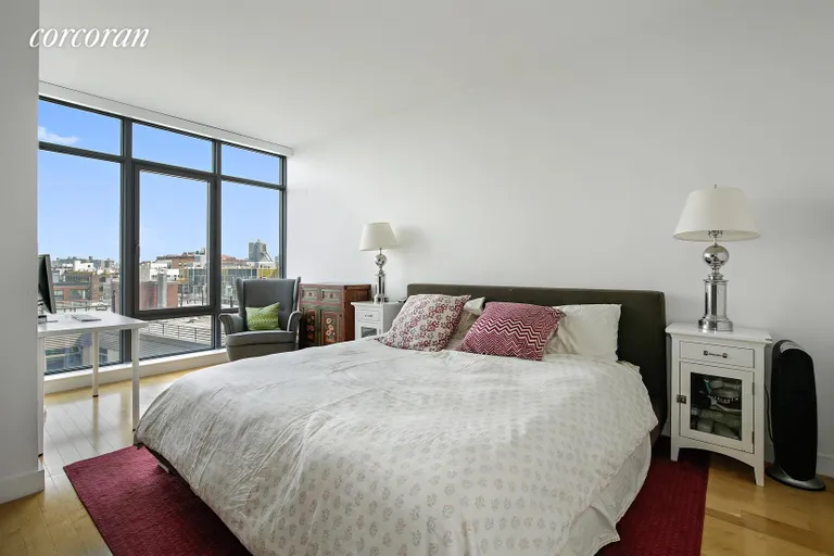 New York City Real Estate | View 1 NORTHSIDE PIERS, 8G | Master Bedroom | View 3