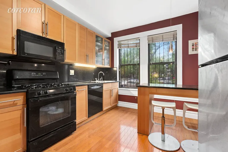 New York City Real Estate | View 358 Eastern Parkway, 1 | Huge windowed kitchen! | View 3