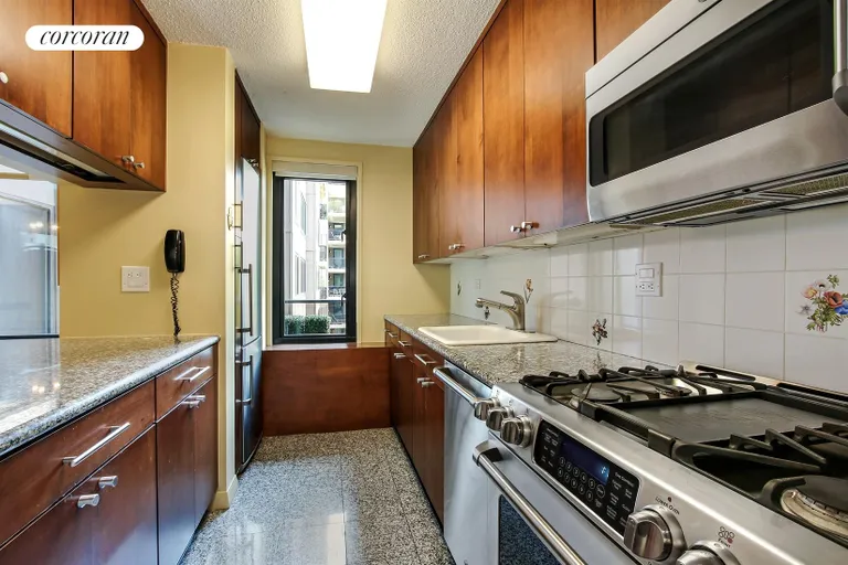 New York City Real Estate | View 531 Main Street, 715 | Renovated, windowed Kitchen | View 4