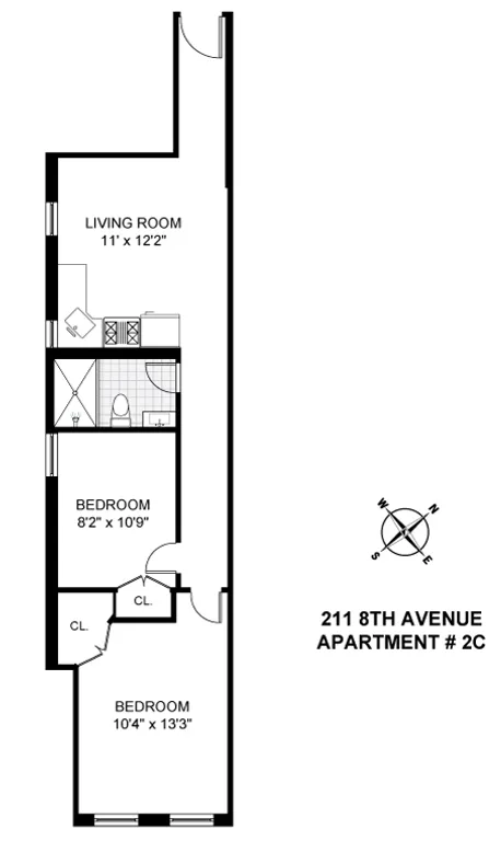 211 8th Avenue, 4B | floorplan | View 1