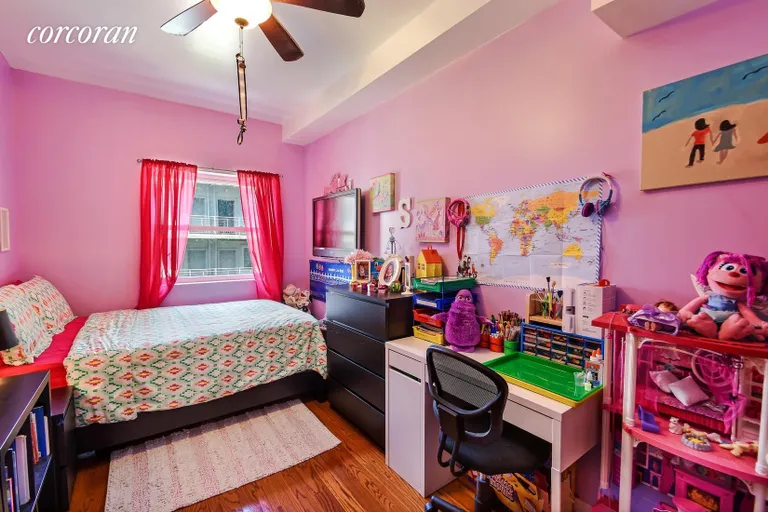 New York City Real Estate | View 1613 Bergen Street, 2 | Lower Level Bedroom with Ceiling Fan | View 5