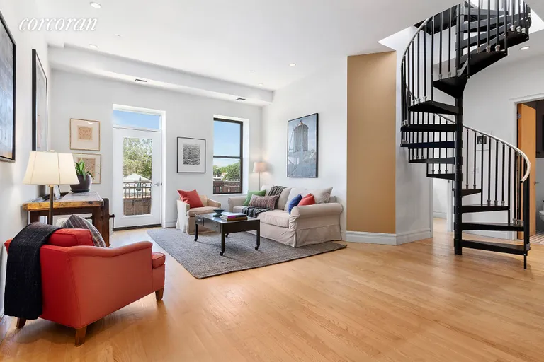 New York City Real Estate | View 618 Dean Street, 4C | Loft-Like Living Room | View 2