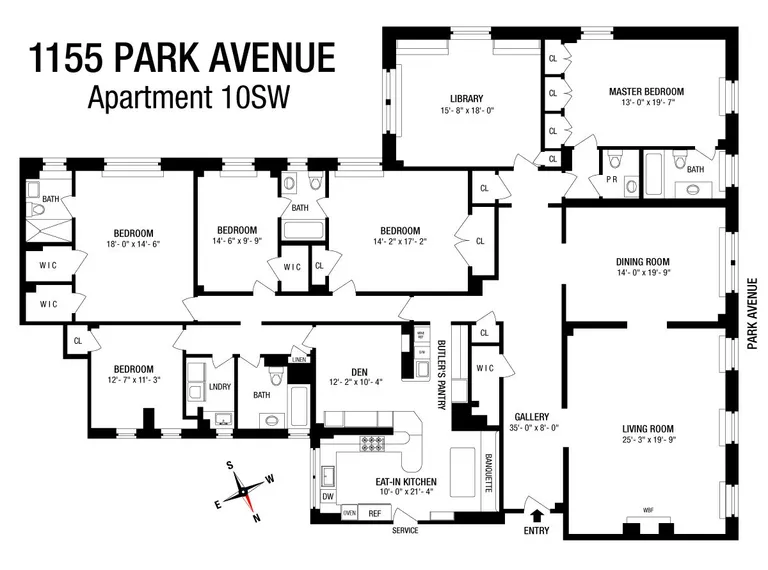 1155 Park Avenue, 10SW | floorplan | View 17
