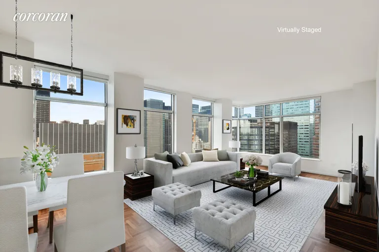 New York City Real Estate | View 250 East 54th Street, 37D | 3 Beds, 3 Baths | View 1