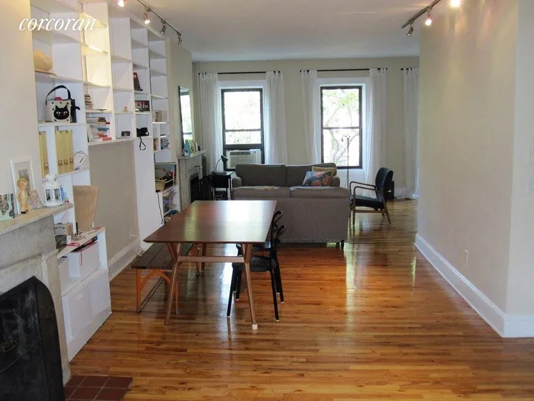 New York City Real Estate | View 392 Pacific Street, 2 | Huge Living Room with 2 Decorative Fireplaces | View 2