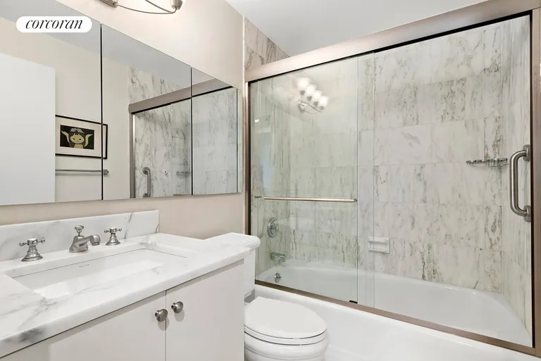 New York City Real Estate | View 40 East 94th Street, 17G | Attractive up-to-date bath.  | View 7
