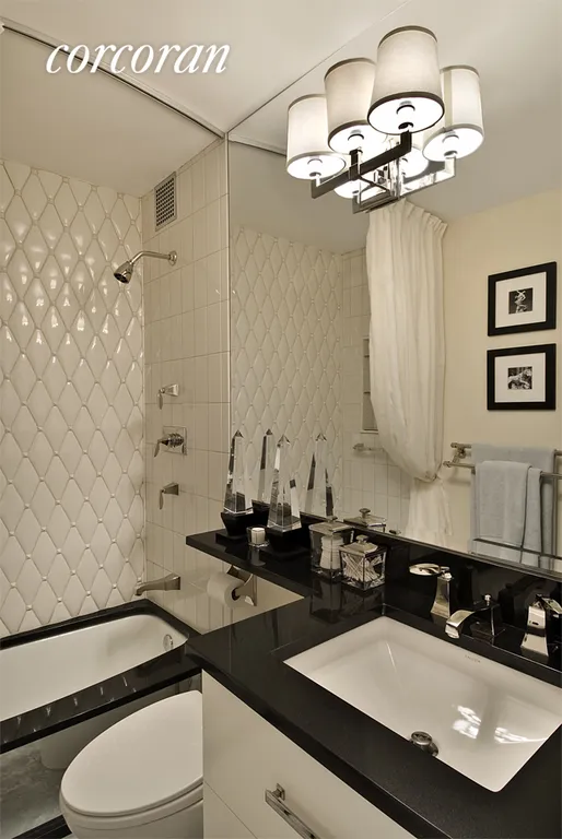 New York City Real Estate | View 270 West 17th Street, 19C | Gorgeous master bath | View 9