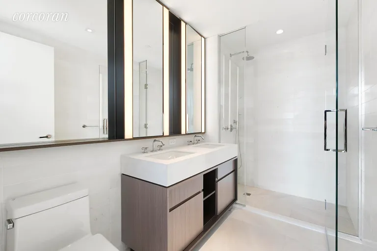 New York City Real Estate | View 251 1st Street, 6C | Walk-in shower
Second bathroom has a bathtub | View 3