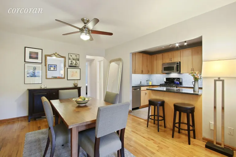 New York City Real Estate | View 599 East 7th Street, 4B | Dining room with an open kitchen | View 3