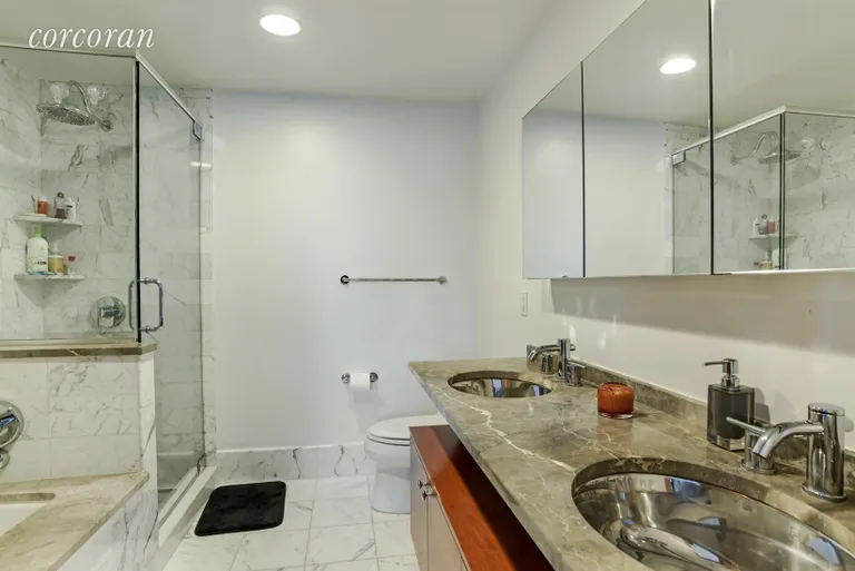 New York City Real Estate | View 440 Kent Avenue, 11D | Master Bathroom | View 5
