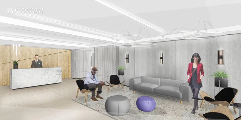 New York City Real Estate | View 440 Kent Avenue, 11D | Rendering for New Lobby | View 8