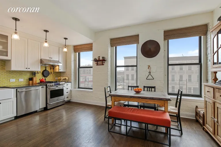 New York City Real Estate | View 560 State Street, 7K | Renovated open kitchen and dining area | View 2