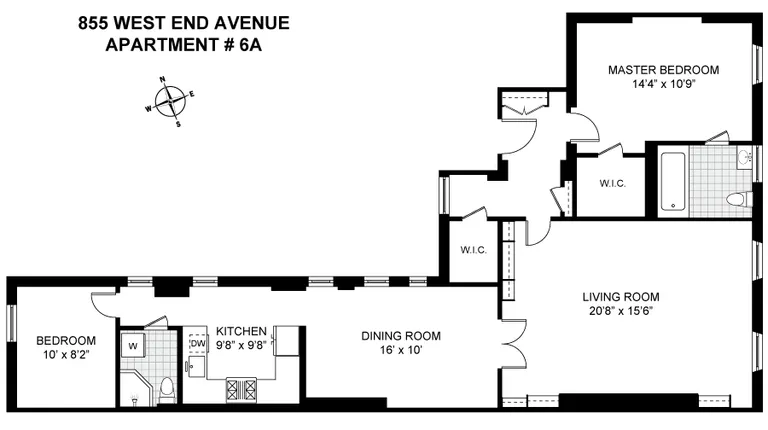 855 West End Avenue, 6A | floorplan | View 7