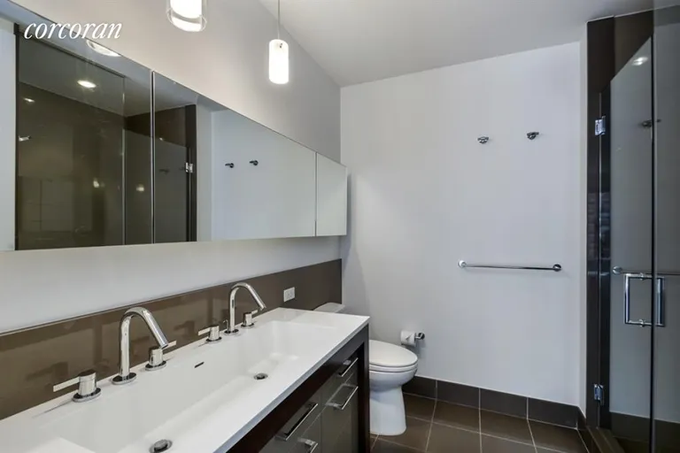 New York City Real Estate | View 125 North 10th Street, SOUTH4D | Master Bath Ensuite with Double Vanity and Closet | View 5