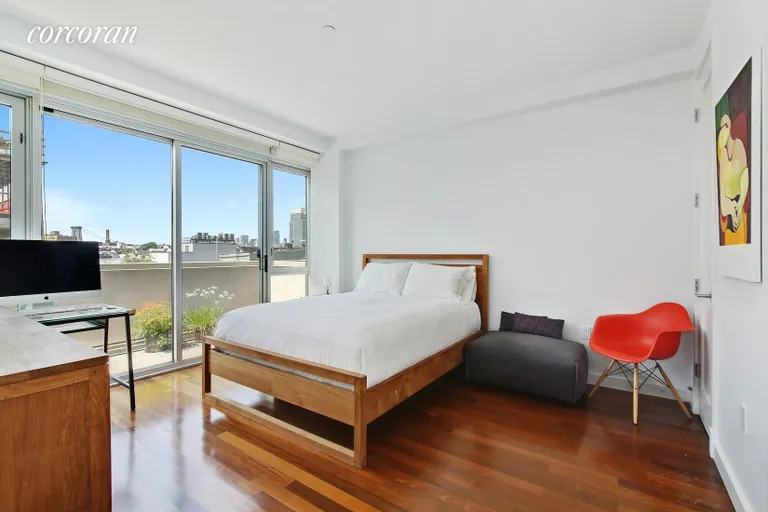 New York City Real Estate | View 125 North 10th Street, S5E | Bright Master Bedroom with Private Terrace  | View 2