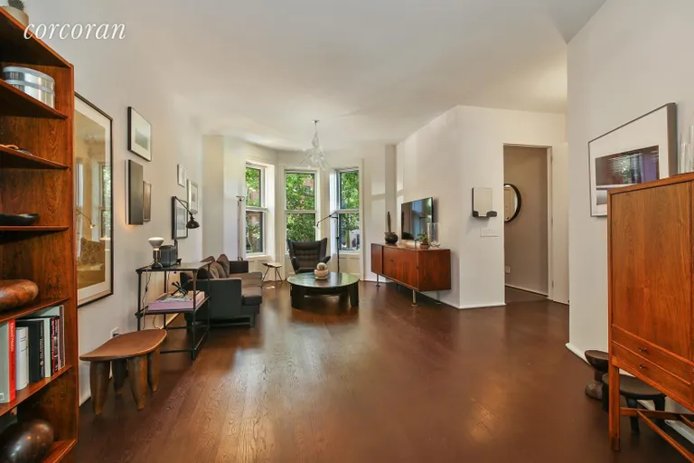 New York City Real Estate | View 593 Lafayette Avenue, Garden | Living Room | View 9