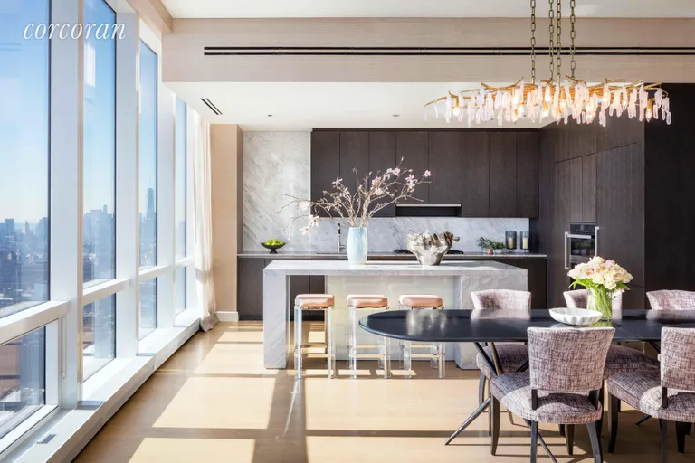 New York City Real Estate | View 15 Hudson Yards, 69E | Sunny custom kitchen | View 3