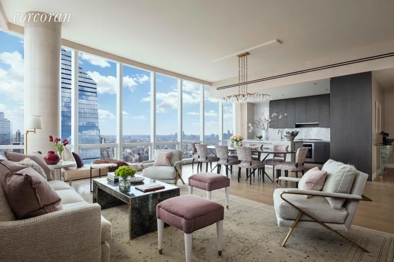 New York City Real Estate | View 15 Hudson Yards, 69E | Sprawling Great Room | View 2