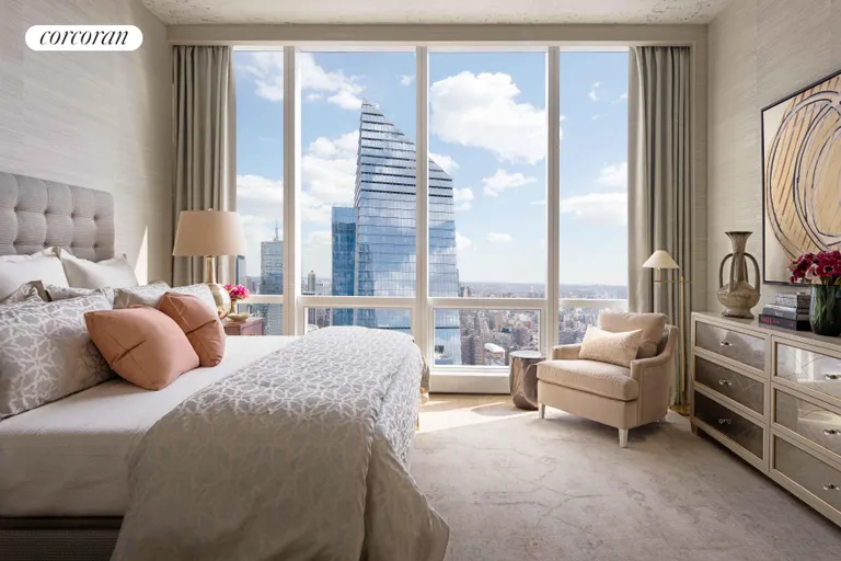 New York City Real Estate | View 15 Hudson Yards, 69E | Master Bedroom suite with views to the east | View 4