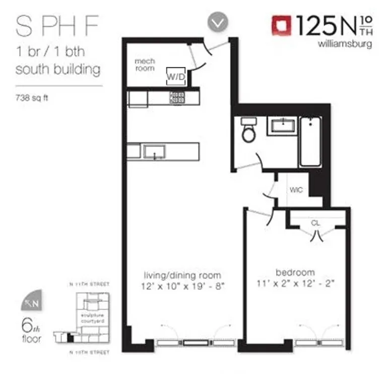 125 North 10th Street, SPHF | floorplan | View 6