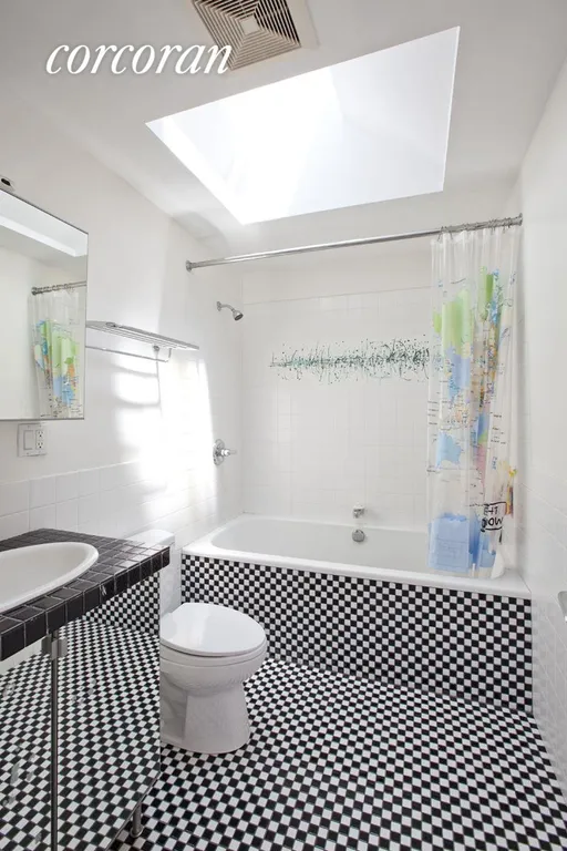 New York City Real Estate | View 437 Prospect Place, 3 | Renovated Bathroom with Skylight | View 6