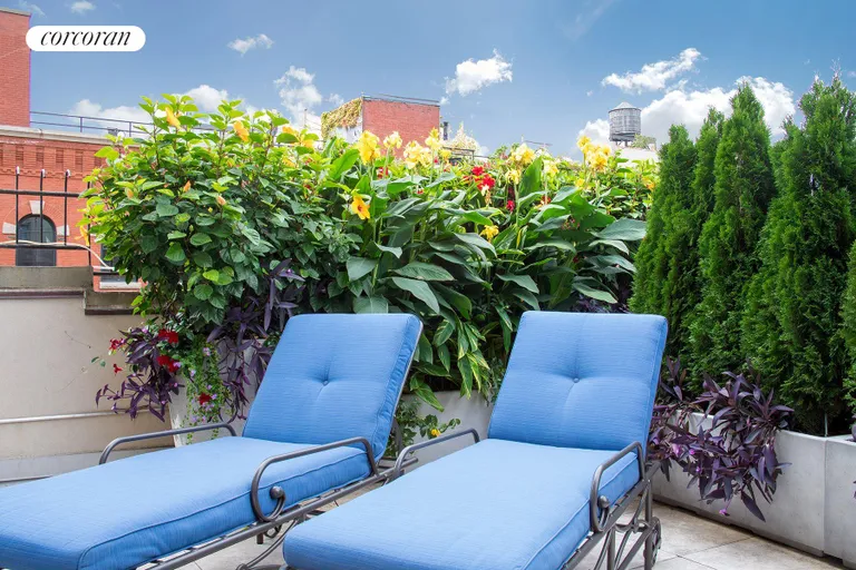 New York City Real Estate | View 429 Greenwich Street, 6C | Landscaped Terrace with Irrigation | View 9
