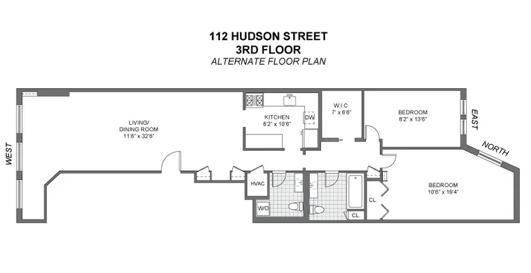 112 Hudson Street, 3 | floorplan | View 8