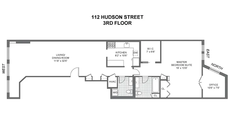 112 Hudson Street, 3 | floorplan | View 7