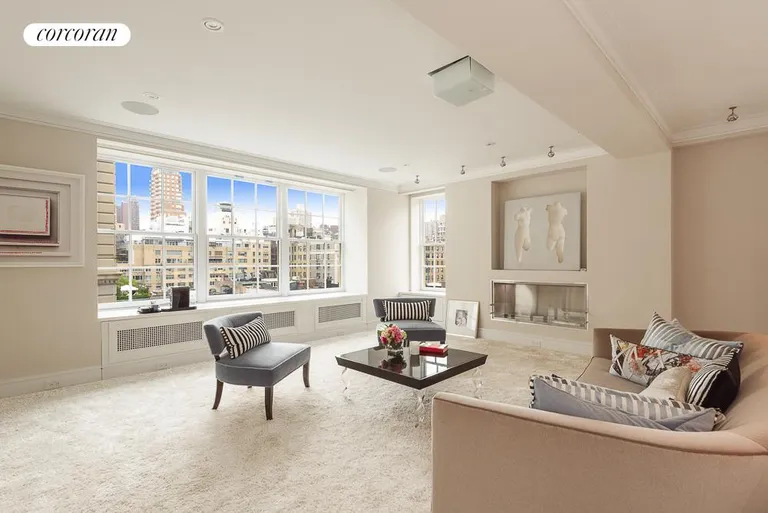 New York City Real Estate | View 995 Fifth Avenue, 11S | Library with Gas Fireplace  | View 12