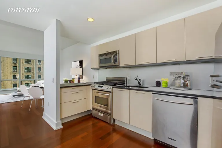 New York City Real Estate | View 350 West 42Nd Street, 6D | Virtually Staged Kitchen | View 5