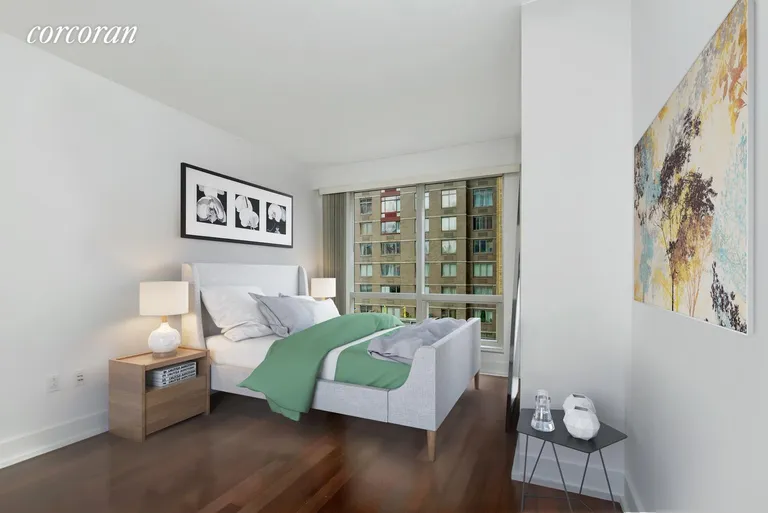 New York City Real Estate | View 350 West 42Nd Street, 6D | Virtually staged Bedroom | View 7