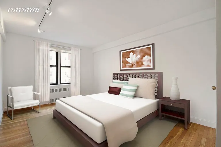 New York City Real Estate | View 30 East 9th Street, 5G | Bedroom- Virtually Staged | View 2
