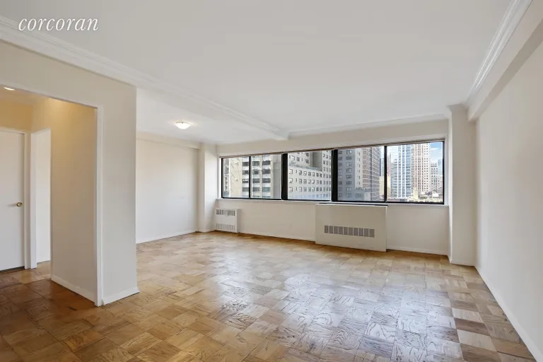New York City Real Estate | View 310 West 56th Street, 11A | Living Room | View 4