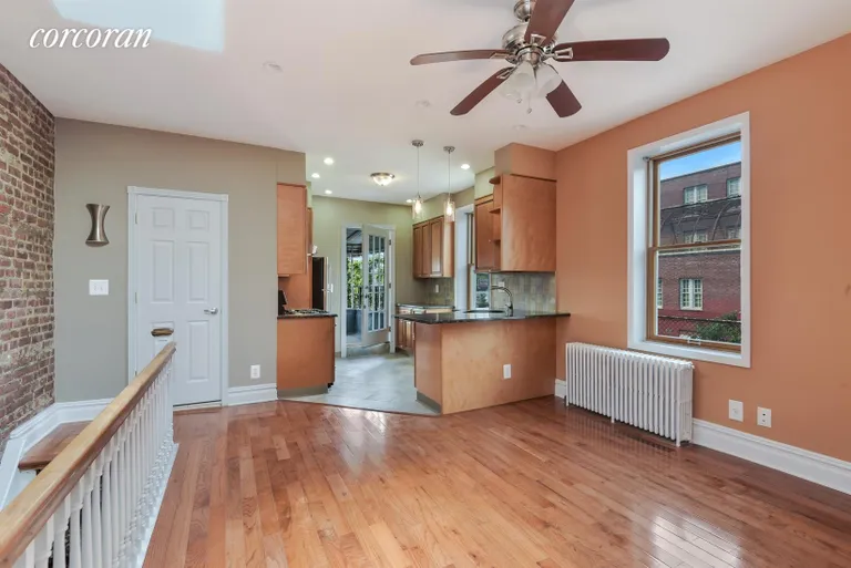 New York City Real Estate | View 186 29th Street | Second Floor Living Room/Kitchen | View 7