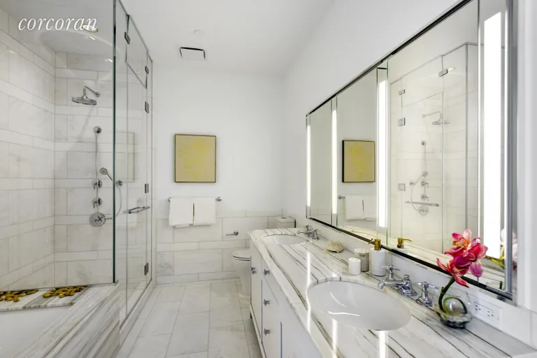 New York City Real Estate | View 30 Park Place, 64B | Master bath   | View 9