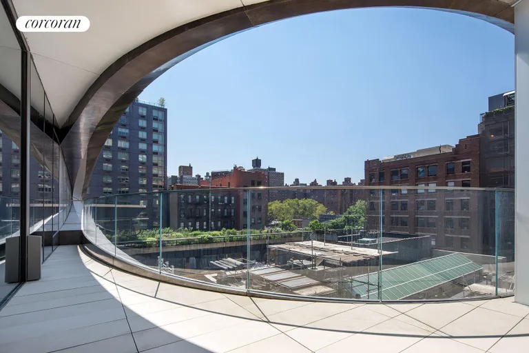 New York City Real Estate | View 520 West 28th Street, 14 | High Line view from balcony | View 3