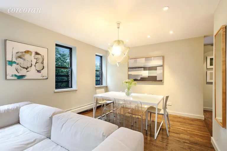 New York City Real Estate | View 149 Lafayette Avenue, 5A | Living area large enough to accommodate dining | View 3