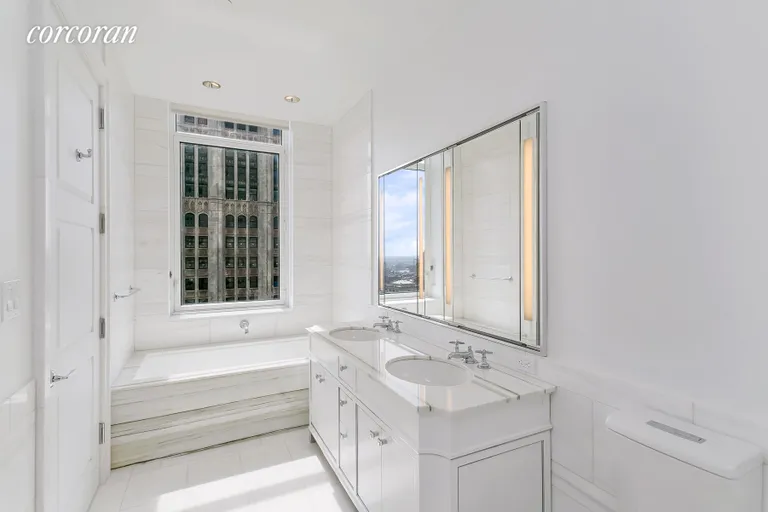 New York City Real Estate | View 30 Park Place, 51B | Master Bathroom | View 8