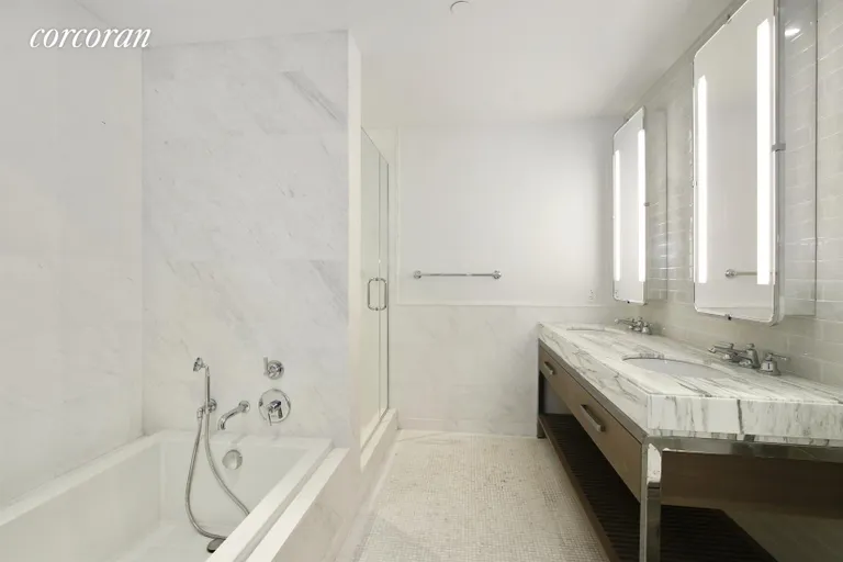 New York City Real Estate | View 389 East 89th Street, 19C | Master Bathroom | View 4